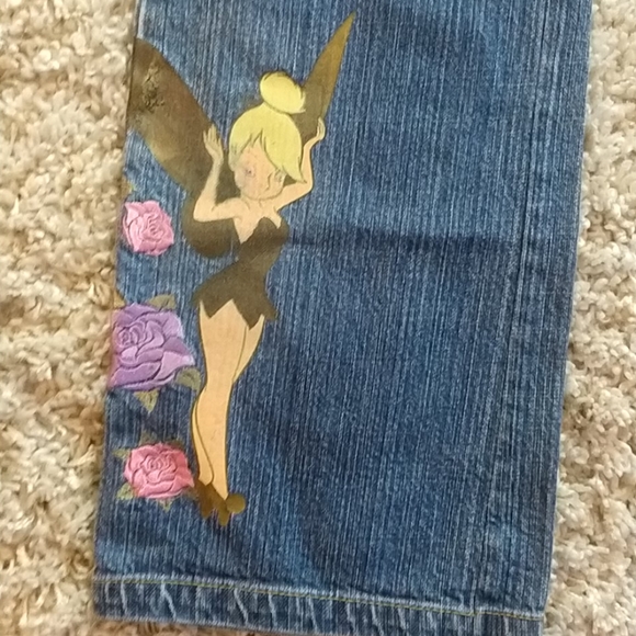 DISNEY STORE Women's TINKERBELL JEANS Size 4 - Picture 3 of 10